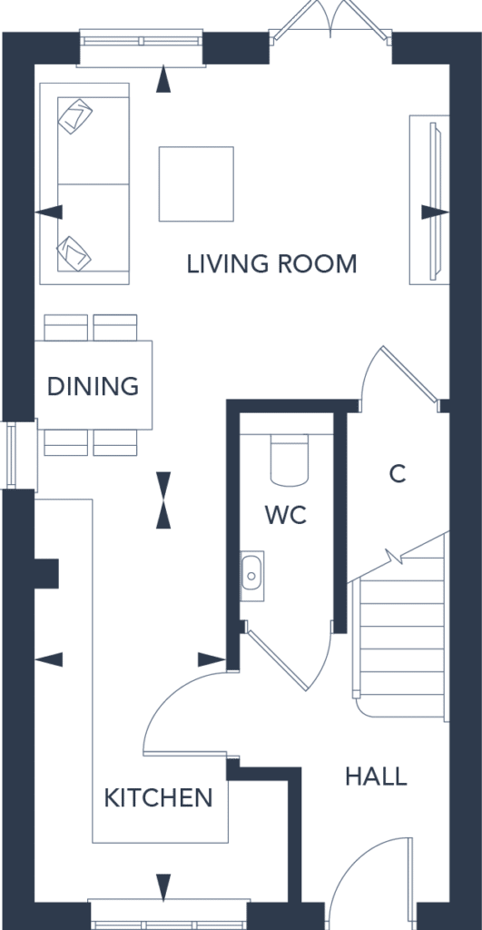 The Clifton Floor Plan-ground floor