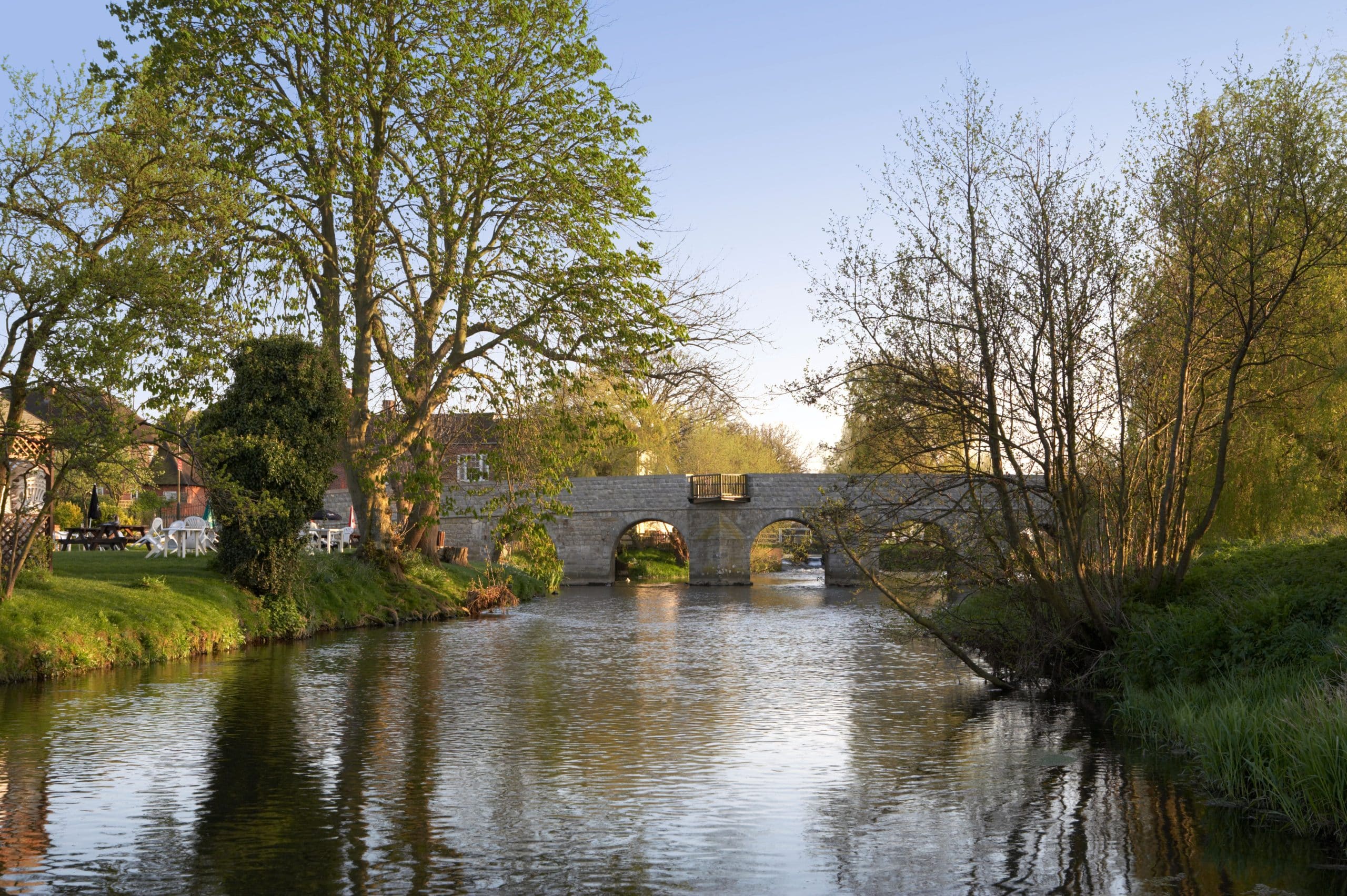 A bridge over the river stour, in Wye, Kent.