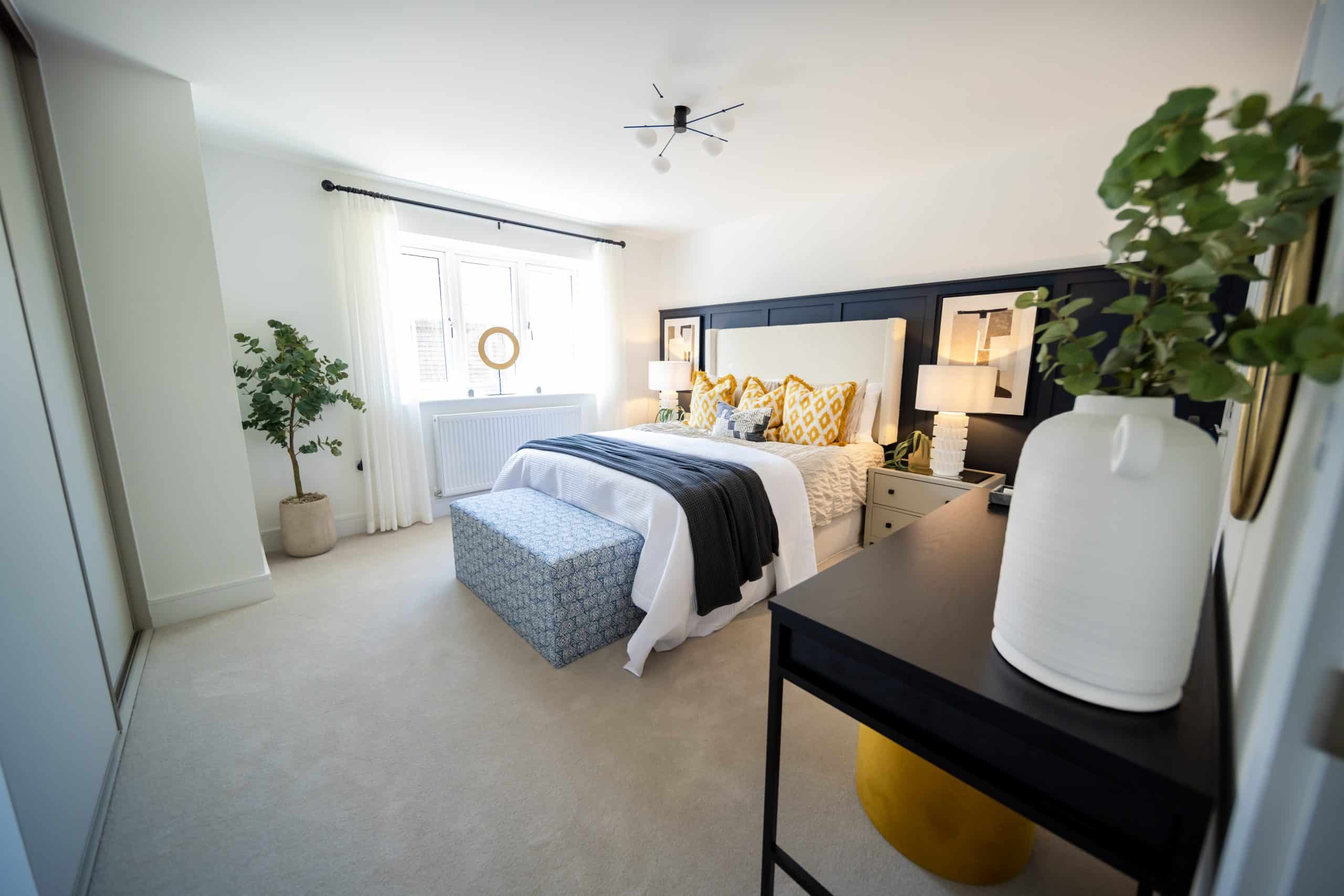 The master bedroom in a home at Poppy Fields.