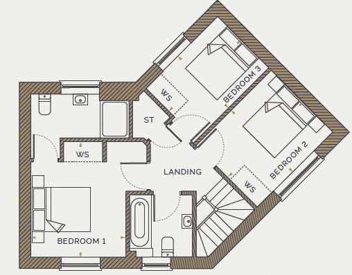 The Palmarsh first floor floor plan - the fairways