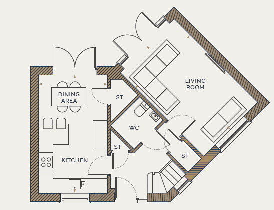 The Palmarsh ground floor floorplan - the fairways