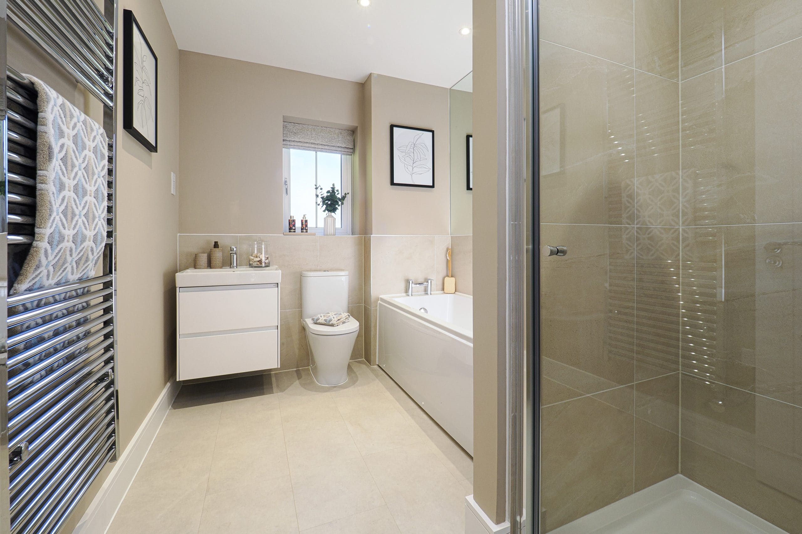 The Family Bathroom in Bradstone house at East Brook park.