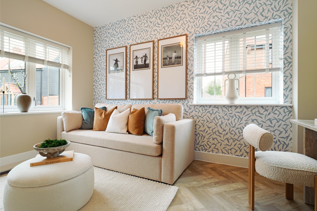 Family room in The Ryarsh show home at The Fairways by Pentland Homes
