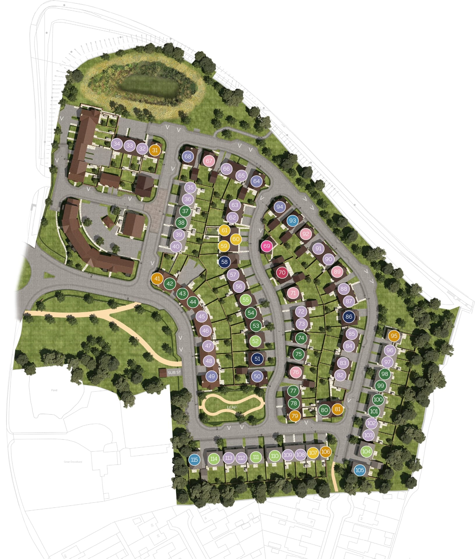 Grovehurst Gate Siteplan