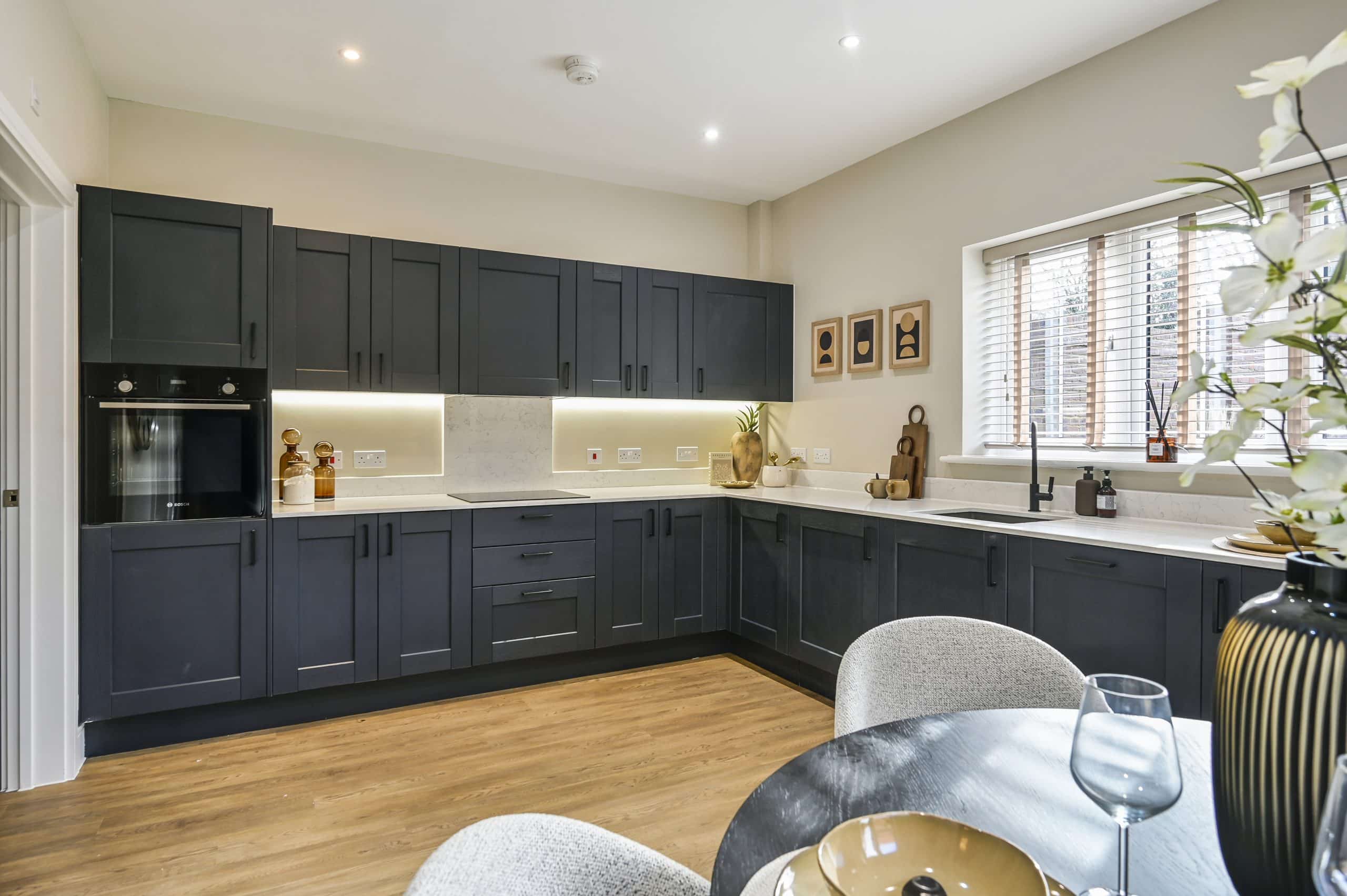 The Kitchen in The Ryarsh house at Poppy Fields.