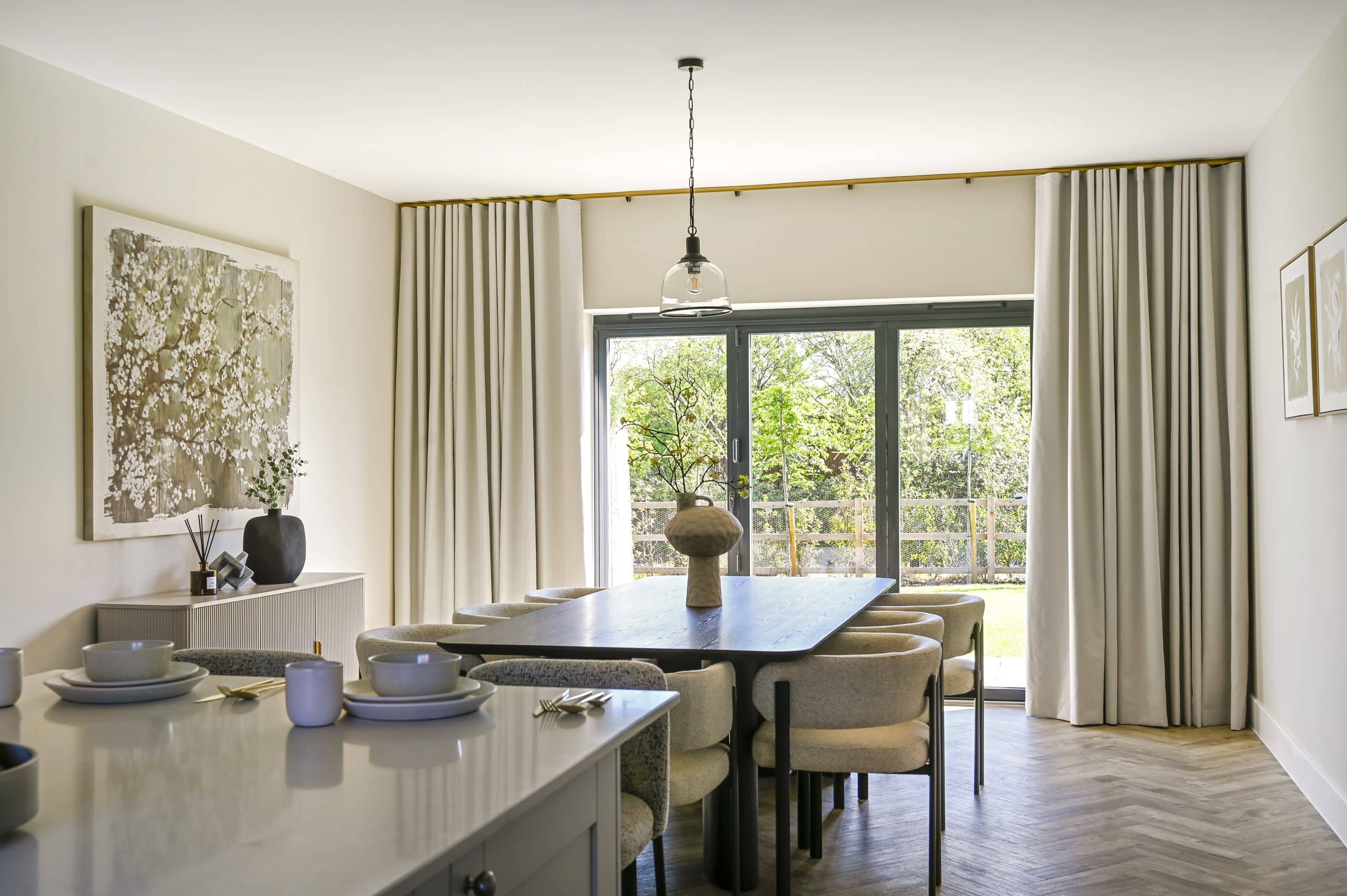 Kitchen dining room in Rosewood house at The Barns at Wye.