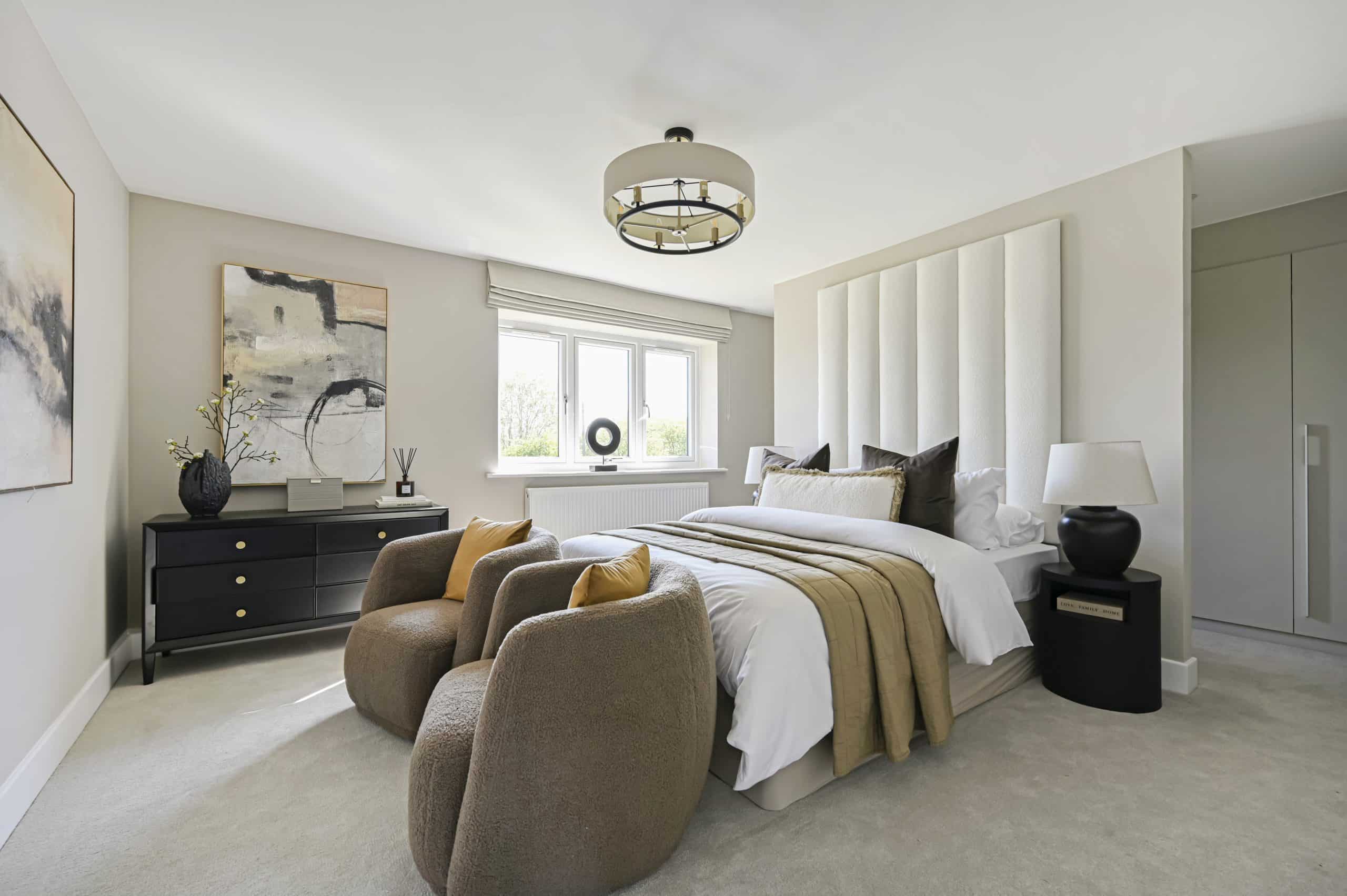 Bedroom 1 in Rosewood House at The Barns at Wye.