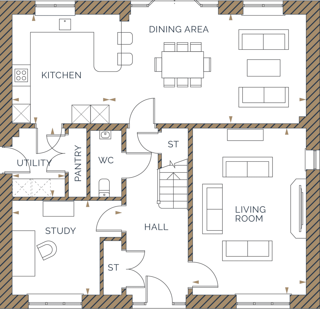 Ashdown House Ground Floor WO garage WO doors
