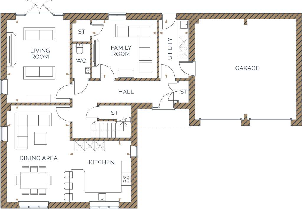 Broadstone House Plot 1 Floor Plan Ground Floor